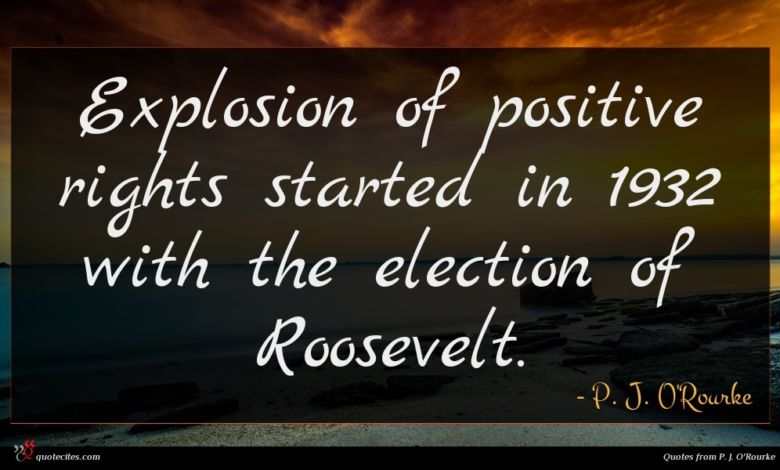 Explosion of positive rights started in 1932 with the election of Roosevelt.