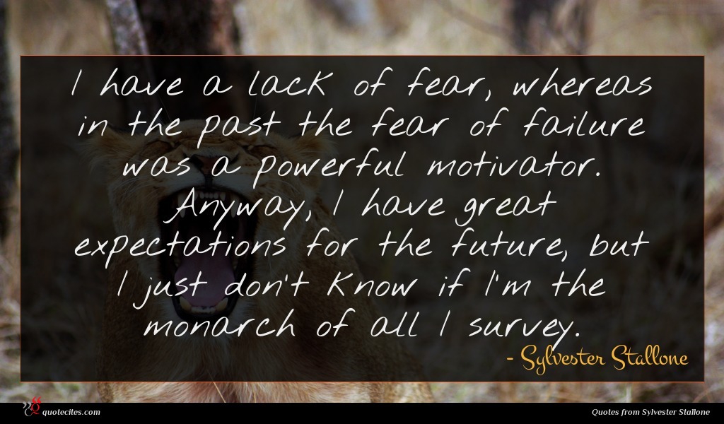 Sylvester Stallone Quote I Have A Lack