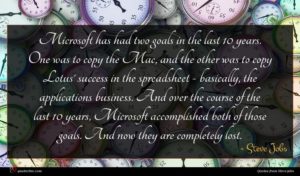 Steve Jobs quote : Microsoft has had two ...