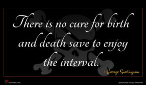 George Santayana quote : There is no cure ...