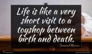 Desmond Morris quote : Life is like a ...